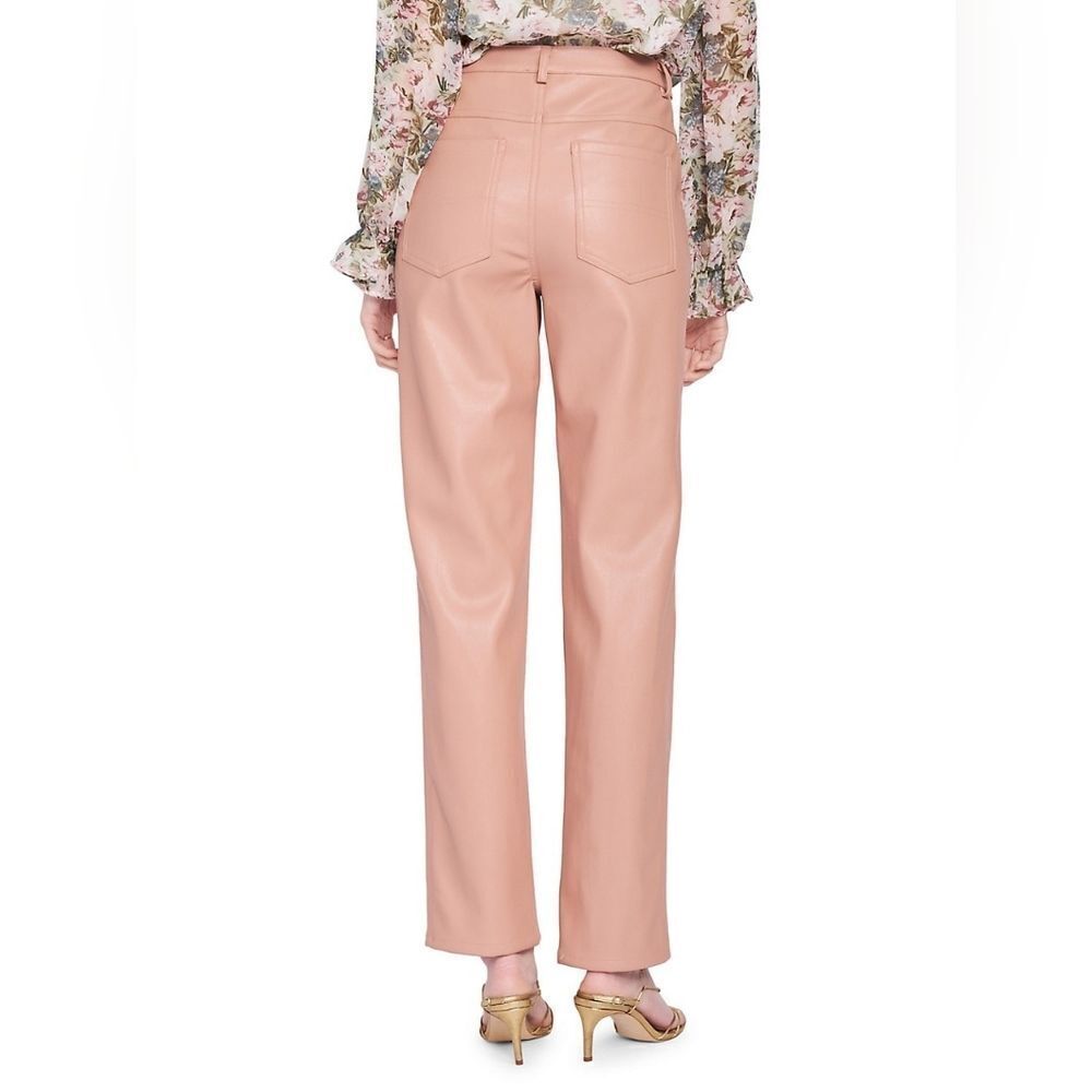 NWOT En Saison Lana Vegan Leather Pants in Pink Size XS Faux Light Anthropologie - Picture 3 of 8